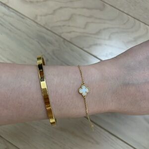 3 for 30 Plain gold plated bangle bracelet
